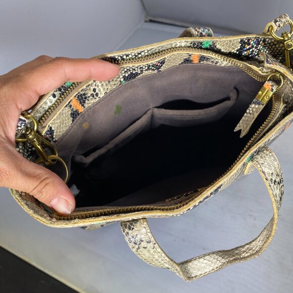 Madewell Zip-Top Transport Crossbody Snake Leather - Picture 2 of 3